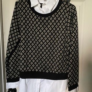 Blouse sweater combo